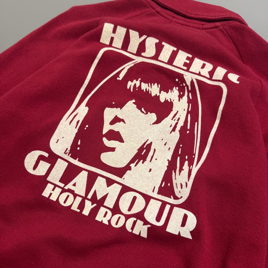 히스테릭글래머 레드컬러 히스테릭걸 박스 로고 코튼 스웨트 집업 자켓 상품이미지7