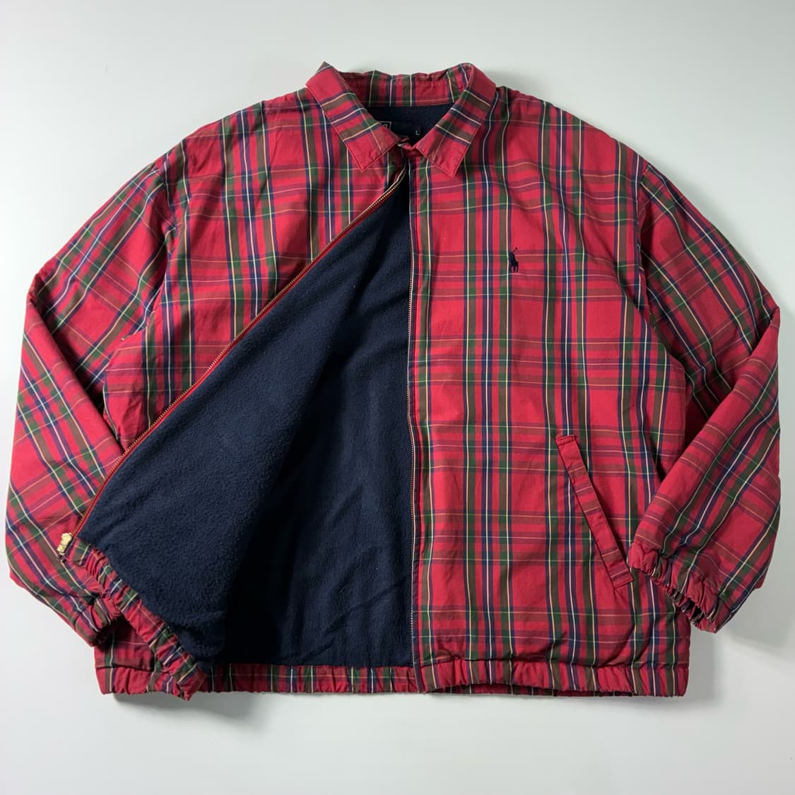 Polo  폴로 랄프로렌 90,s 자수 코튼 체크 스윙탑 자켓  상품이미지1