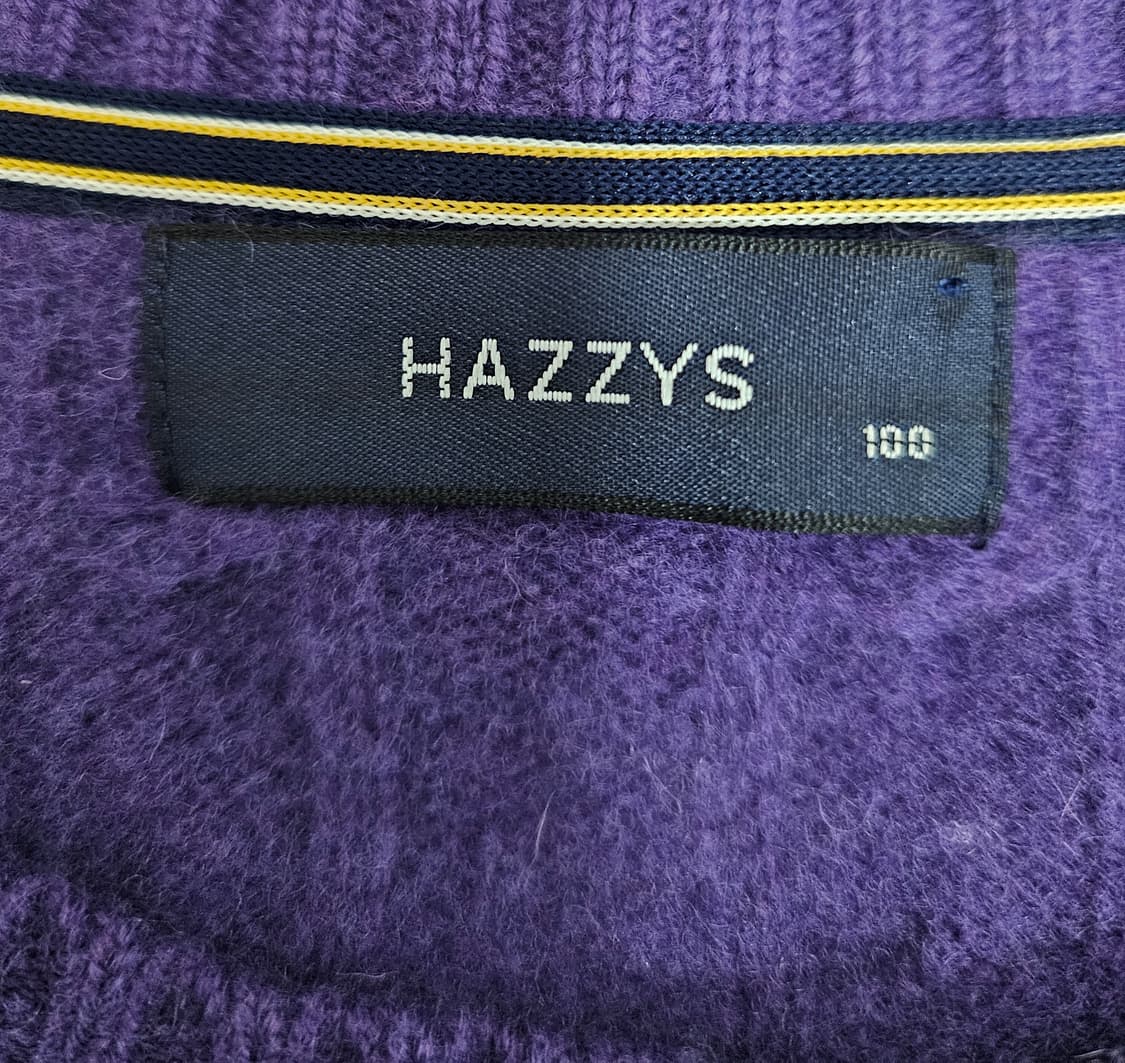 헤지스 퍼플 꽈배기 니트 100 상품이미지3