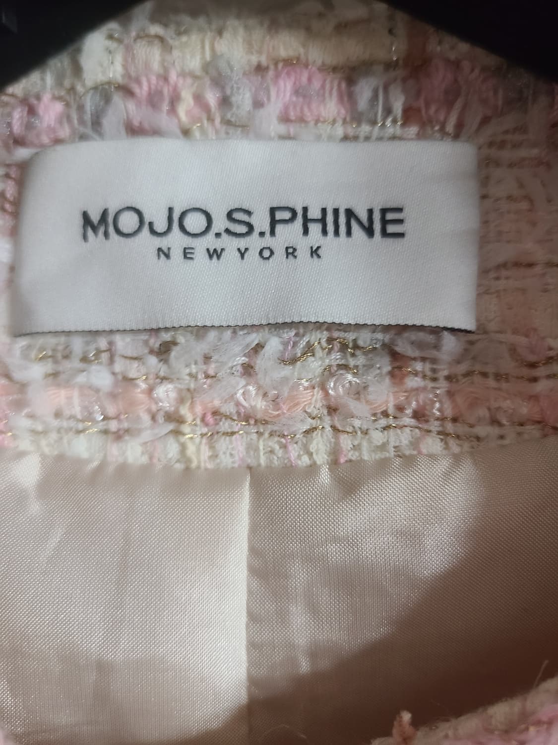 MOJO.S.PHINE 핑크 트위드 자켓 55 상품이미지4