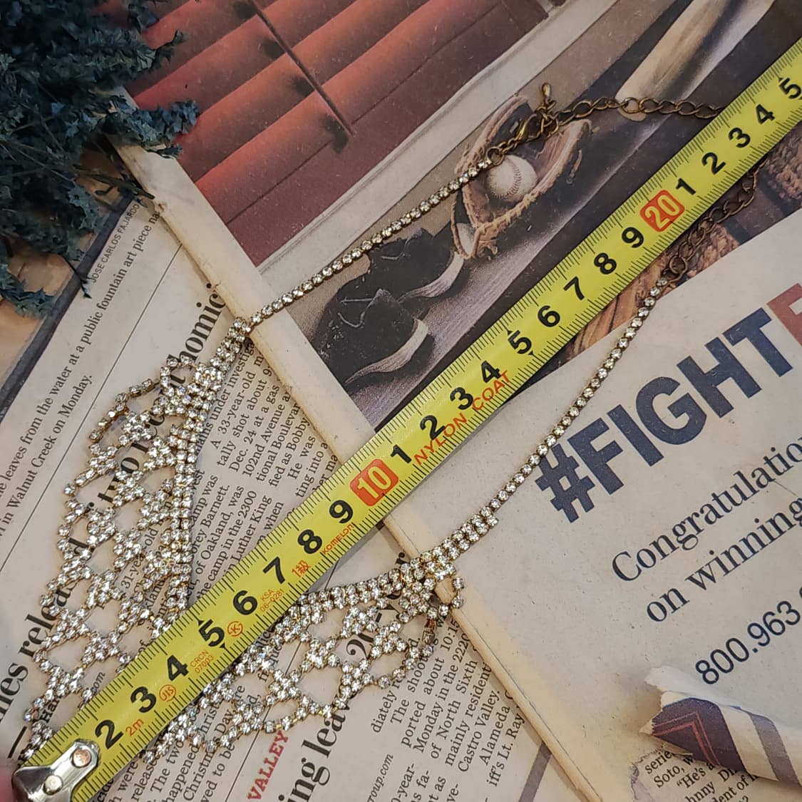 90s 프랑스 빈티지 쥬얼리 크리스탈 큐빅 샹들리에 목걸이 빈티지 목걸이 상품이미지10