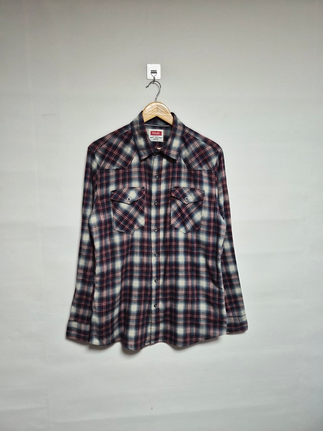 랭글러Wrangler 체크 셔츠 M사이즈 - S293 상품이미지1