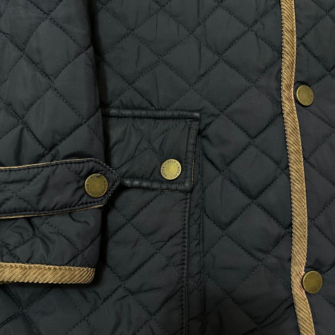 폴로 랄프로렌 코듀로이 카라 퀼팅 자켓 L/14-16 상품이미지8