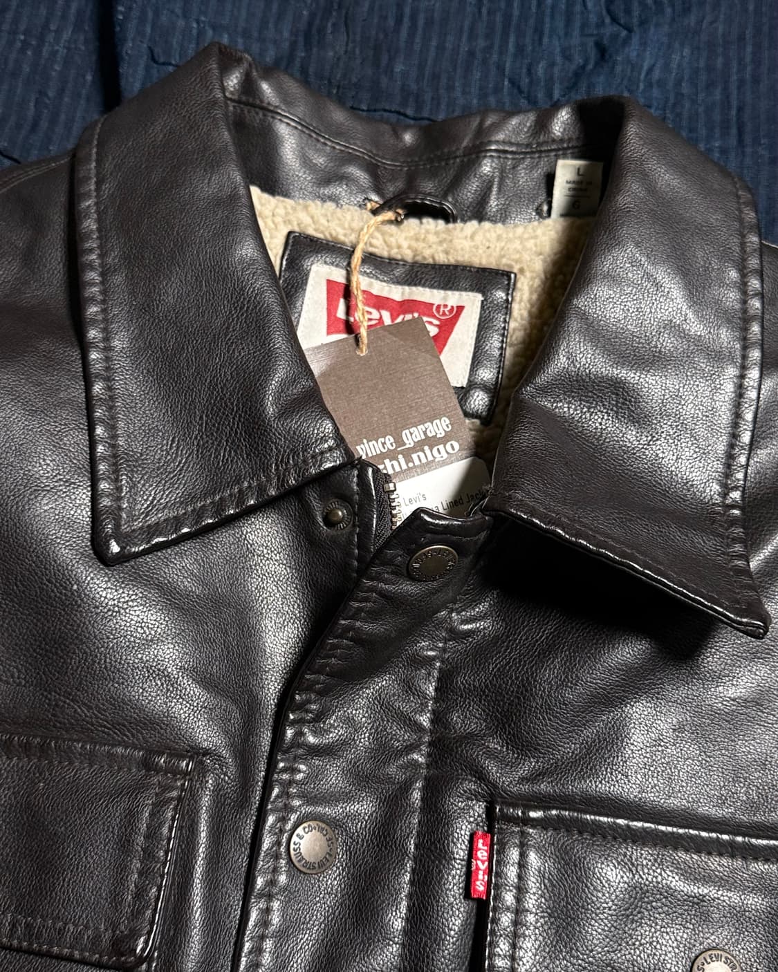 00’s 리바이스 PU 셰르파 라인 자켓 L 상품이미지2
