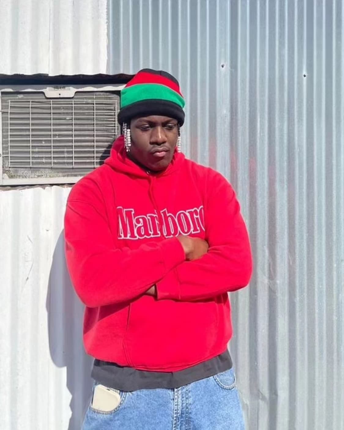 빈티지 말보로 후드 레드 상품이미지1