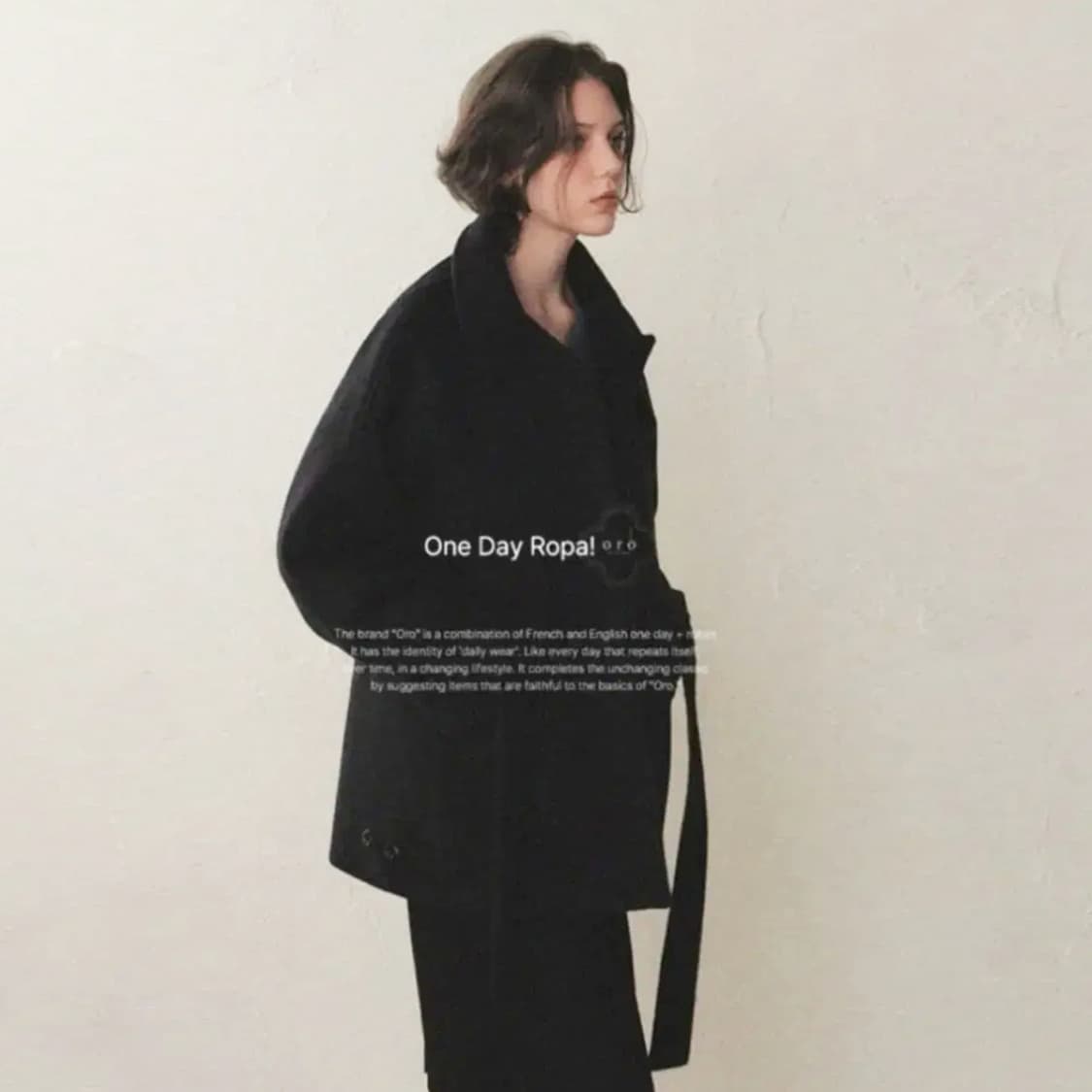 오로(ORO) 울 로브 하프코트 55-66 상품이미지1