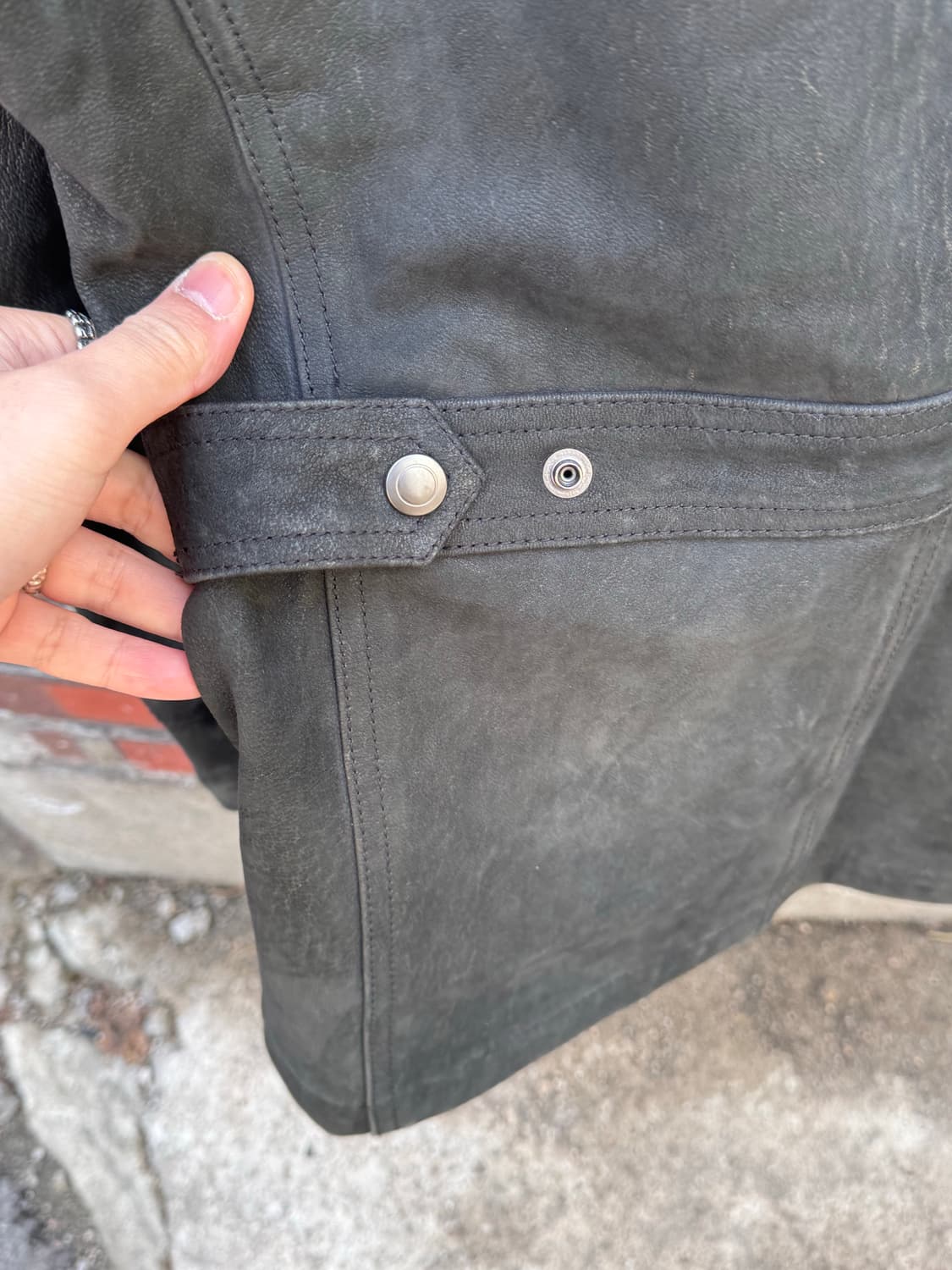 Michel Klein 스웨이드 가죽 라이더자켓 상품이미지8