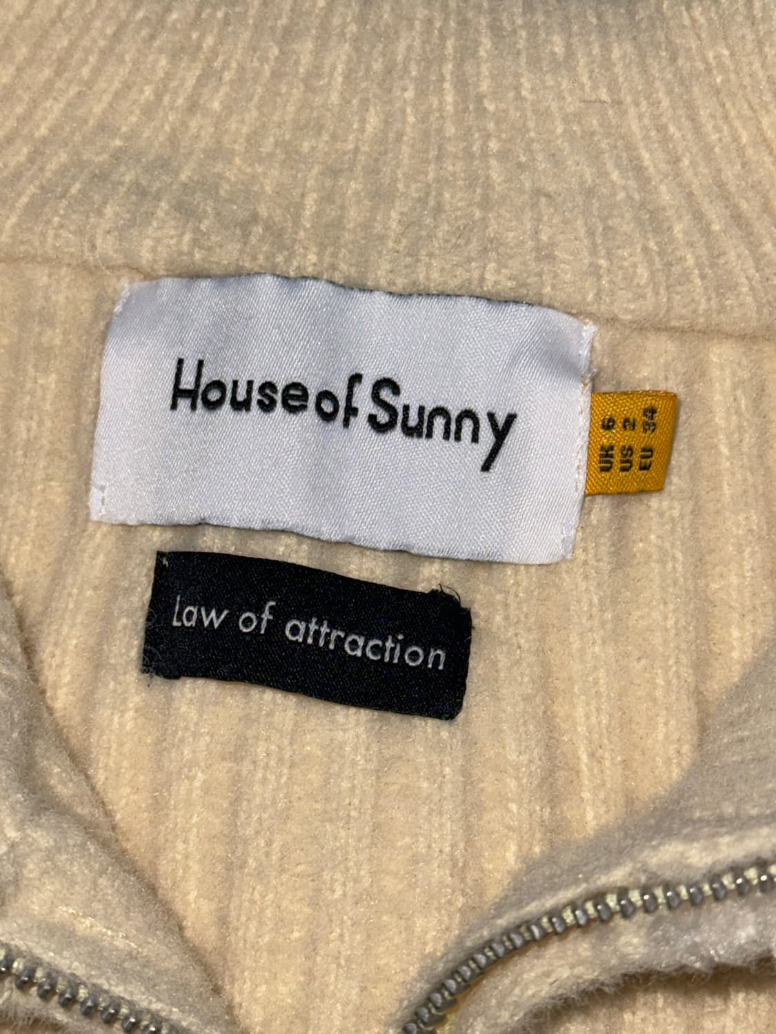 하우스오브서니 House of Sunny 니트 집업 가디건 아이보리 상품이미지3