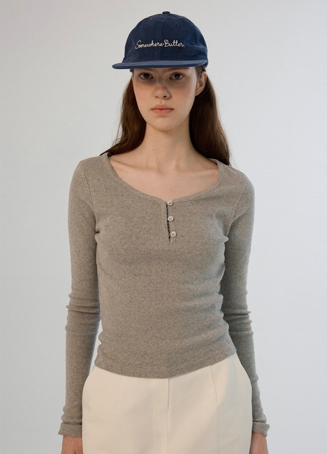 썸웨어버터 롱슬리브 그레이 상품이미지1