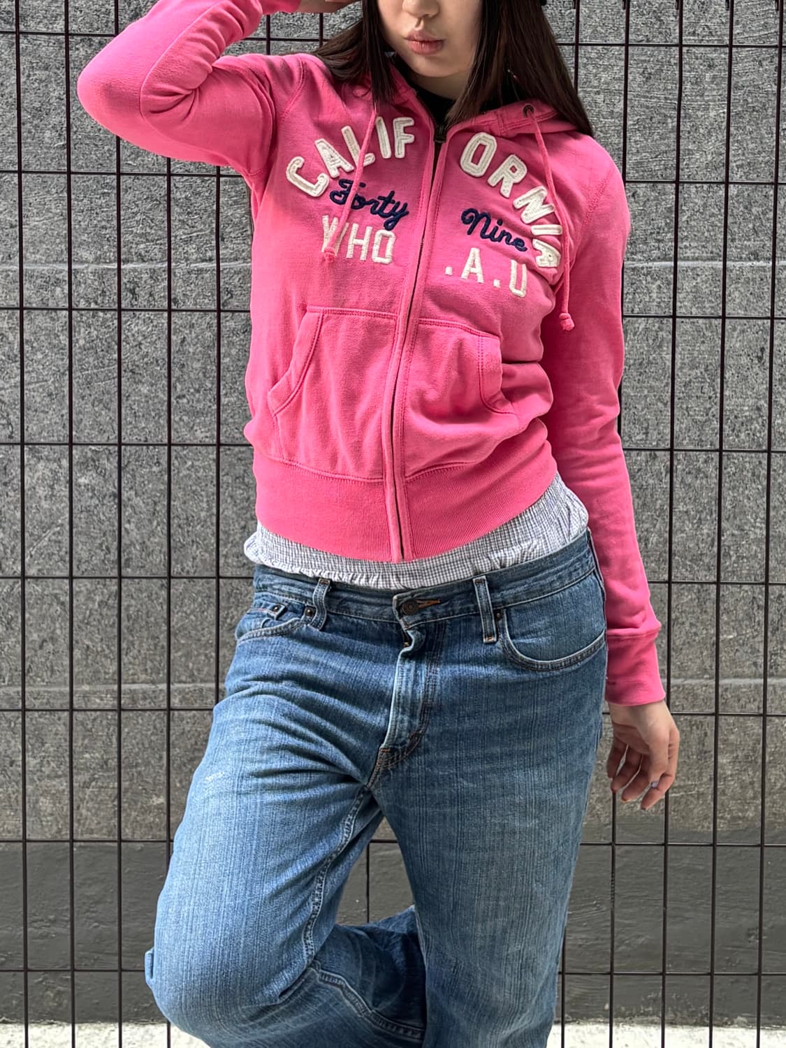 아베크롬비 핑크 후드집업 상품이미지4