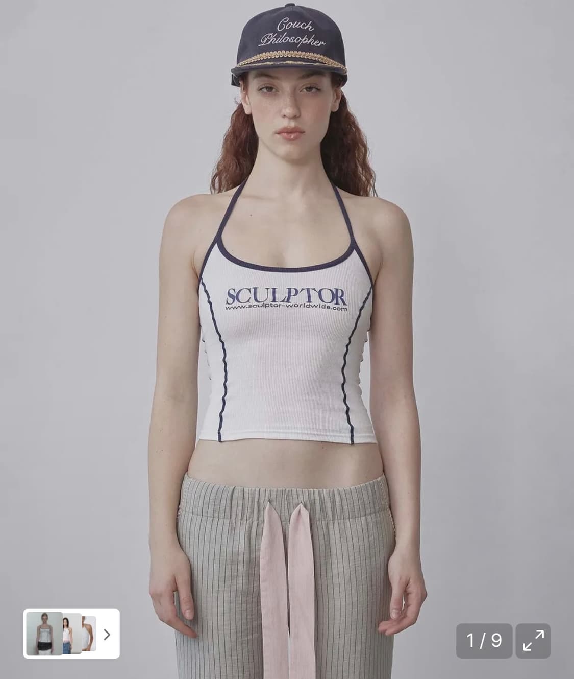 Classic Logo Halter Top White 상품이미지2