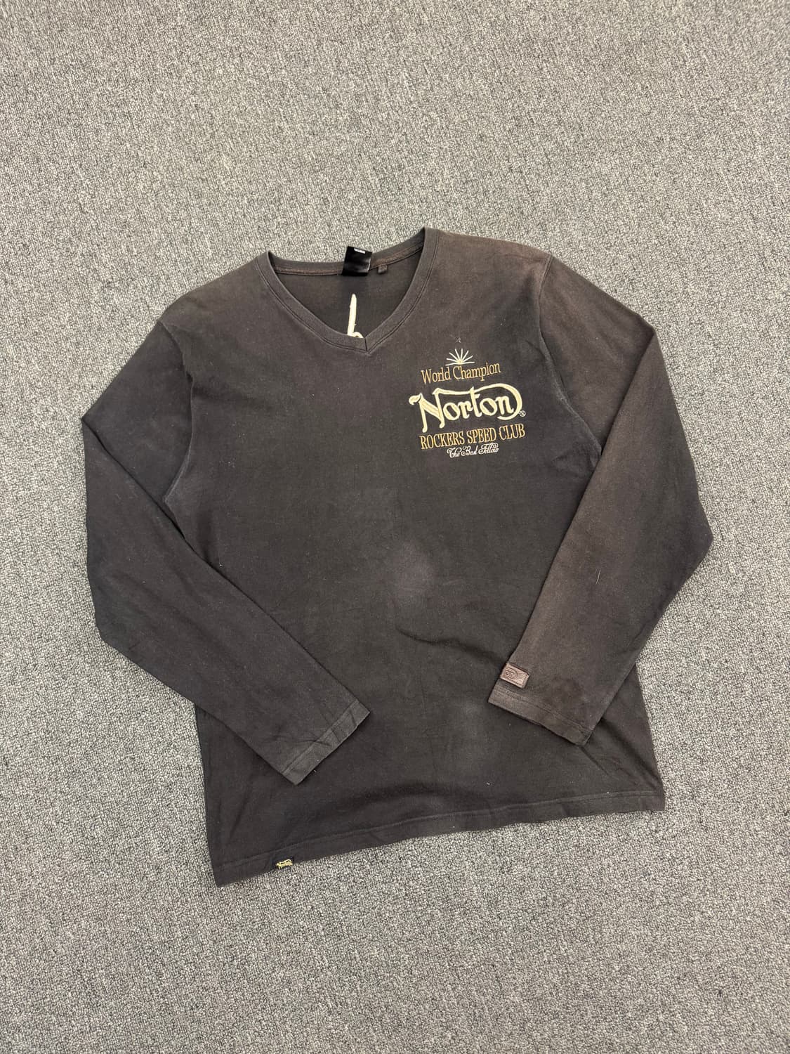 XL)노턴 빈티지 자수 브이넥 롱슬리브 상품이미지1