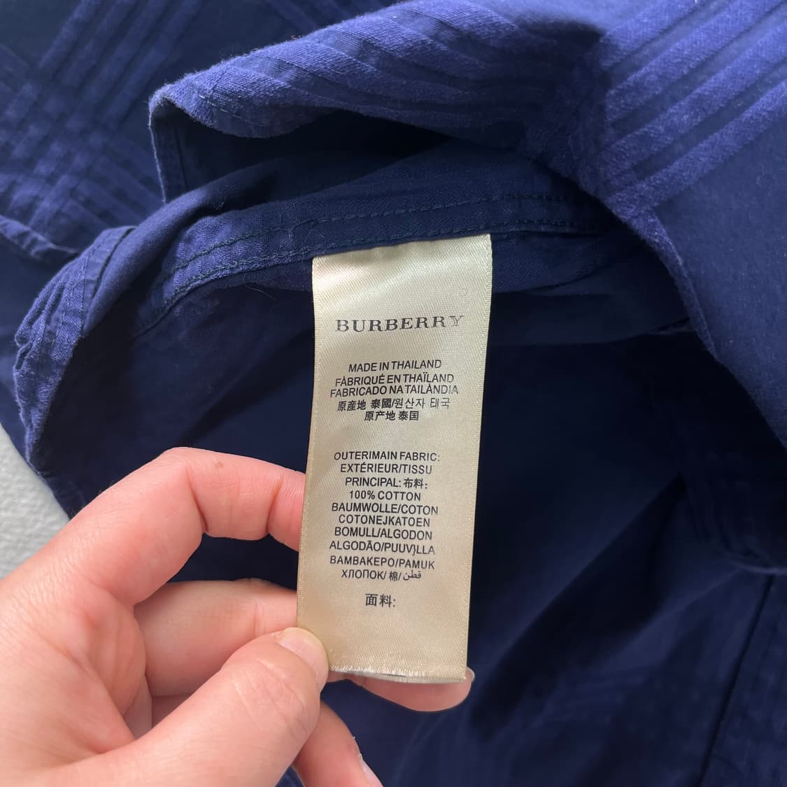 100 버버리 기마로고 체크 패턴 셔츠  상품이미지6