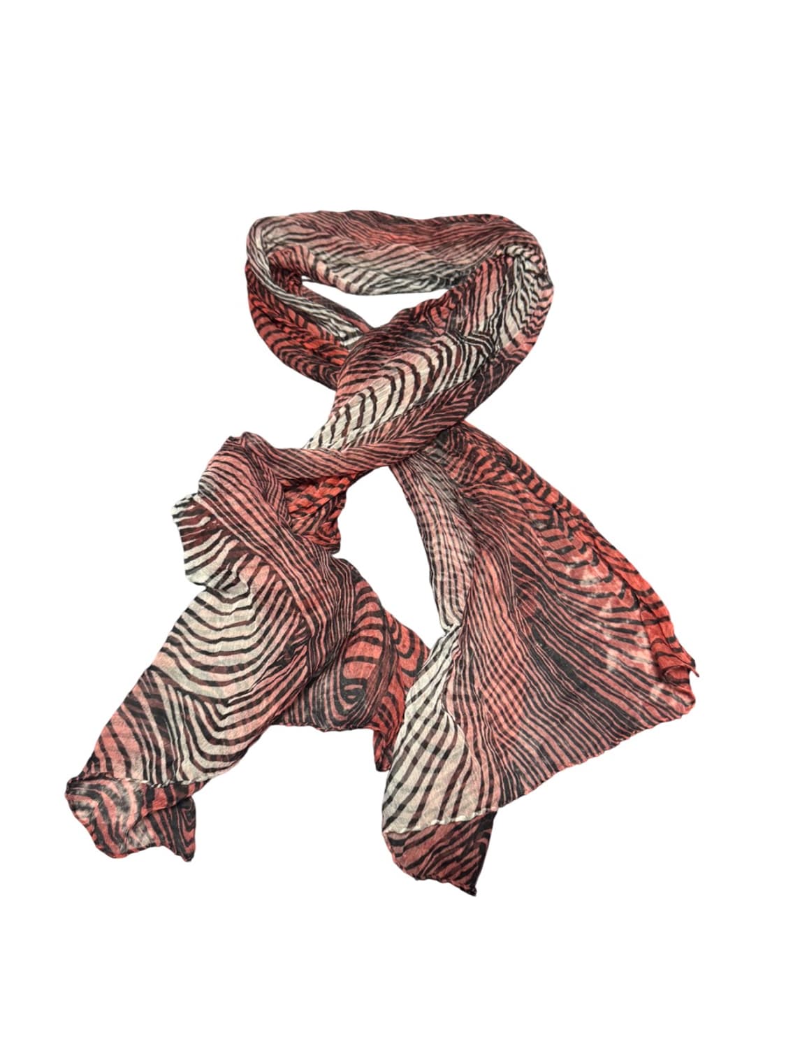 Red color zebra scarf 상품이미지1