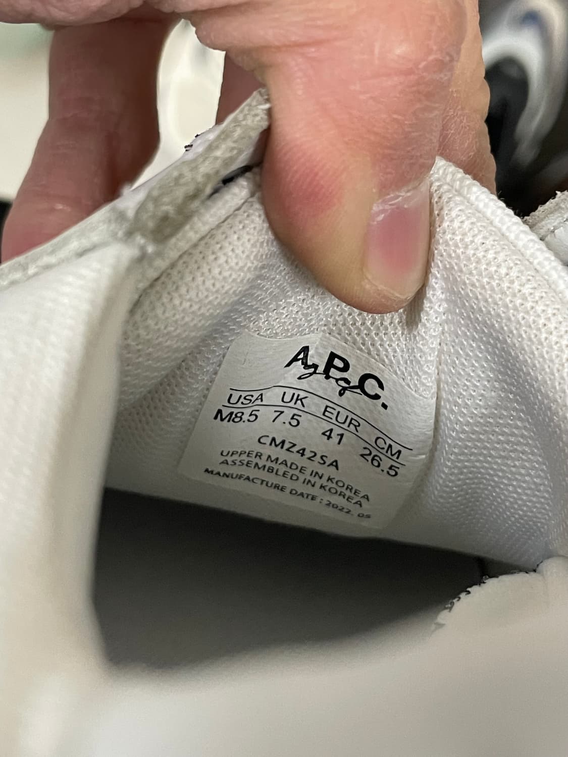 아페쎄 골프 스니커즈 화이트 265 상품이미지7