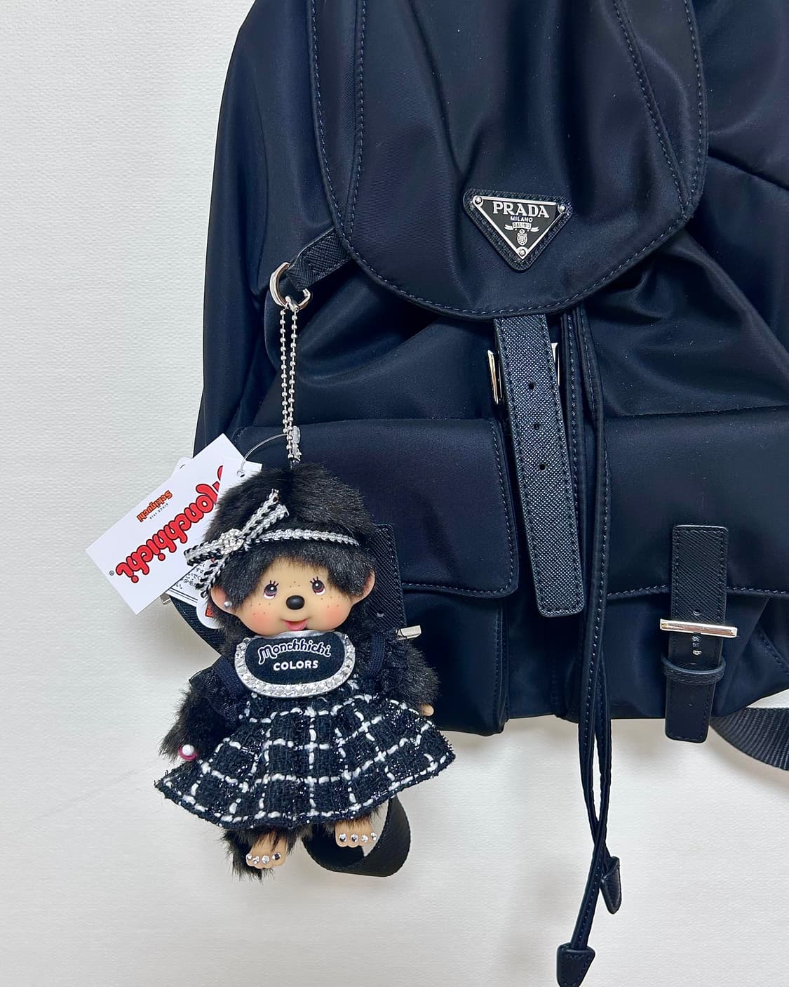 (1)정품몬치치 🖤🤍블랙트위드 커스텀키링 상품이미지5