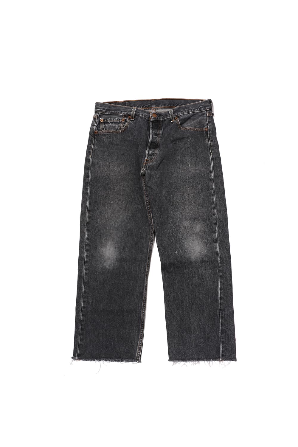 LEVIS 501 9부 흑청 버튼플라이 데님 팬츠 size 35 상품이미지1