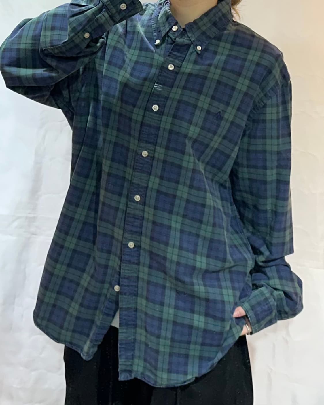 폴로랄프로렌 네이비포니 그린 체크 셔츠 상품이미지1