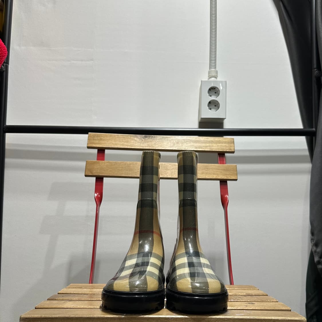 EU36) 버버리 부츠 여성 여자 장화 체크 레인 부츠 상품이미지2