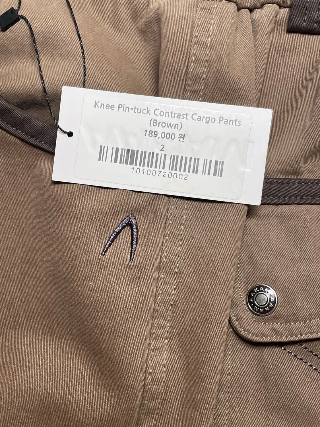 아캄 핀턱 카고팬츠 브라운 (2사이즈) 상품이미지5