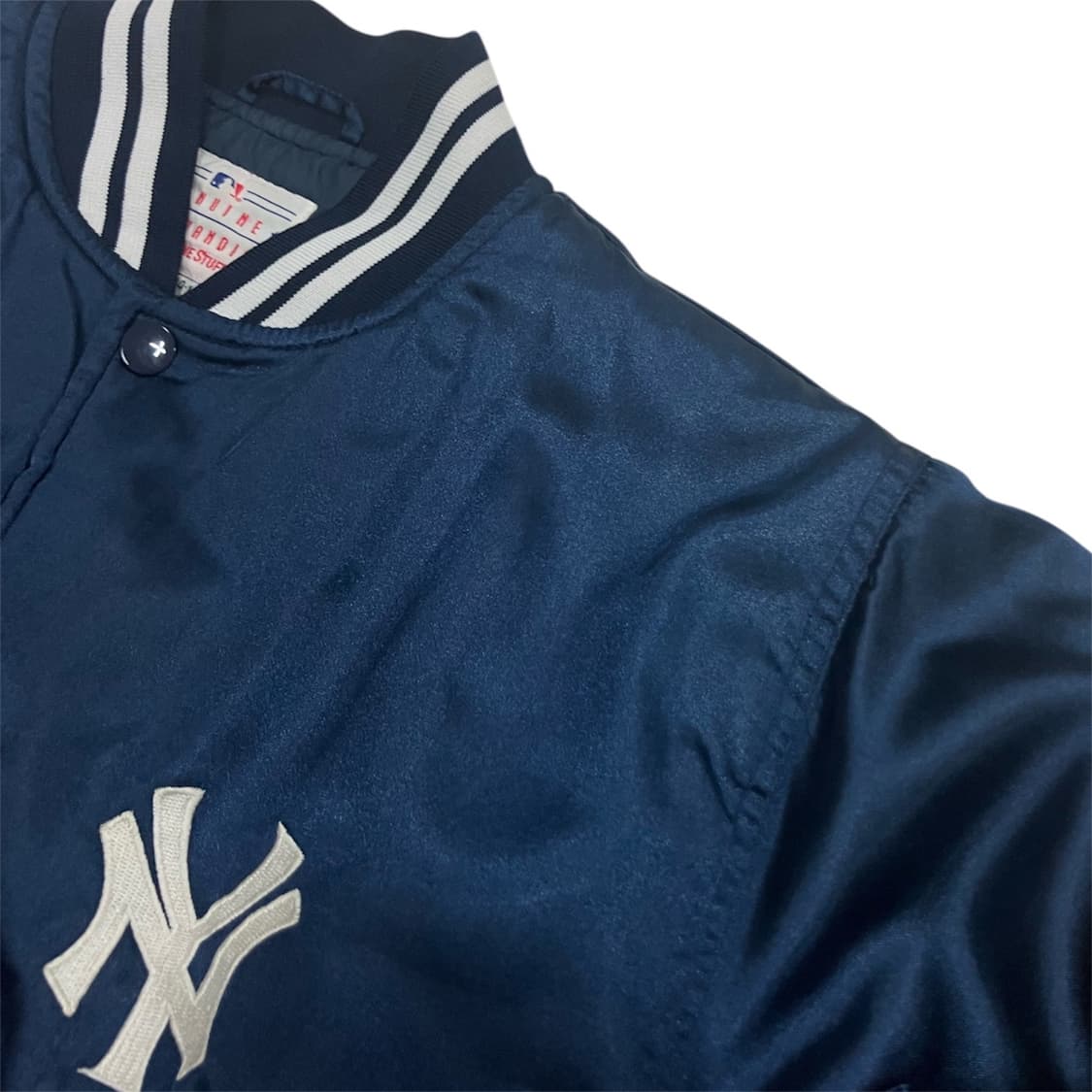 MLB 뉴욕 양키스 새틴 스타디움 봄버 자켓 XS 상품이미지4