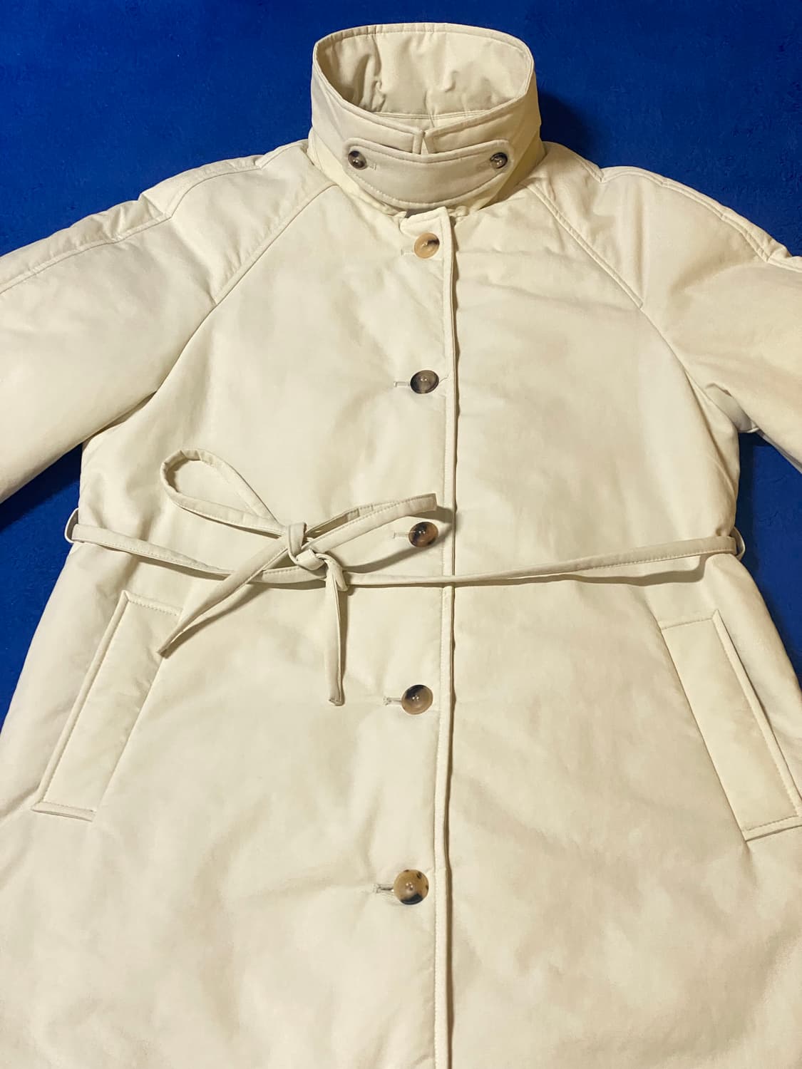 Umer 유메르 메르 트렌치 패딩 코트 바닐라 컬러 Free 상품이미지4