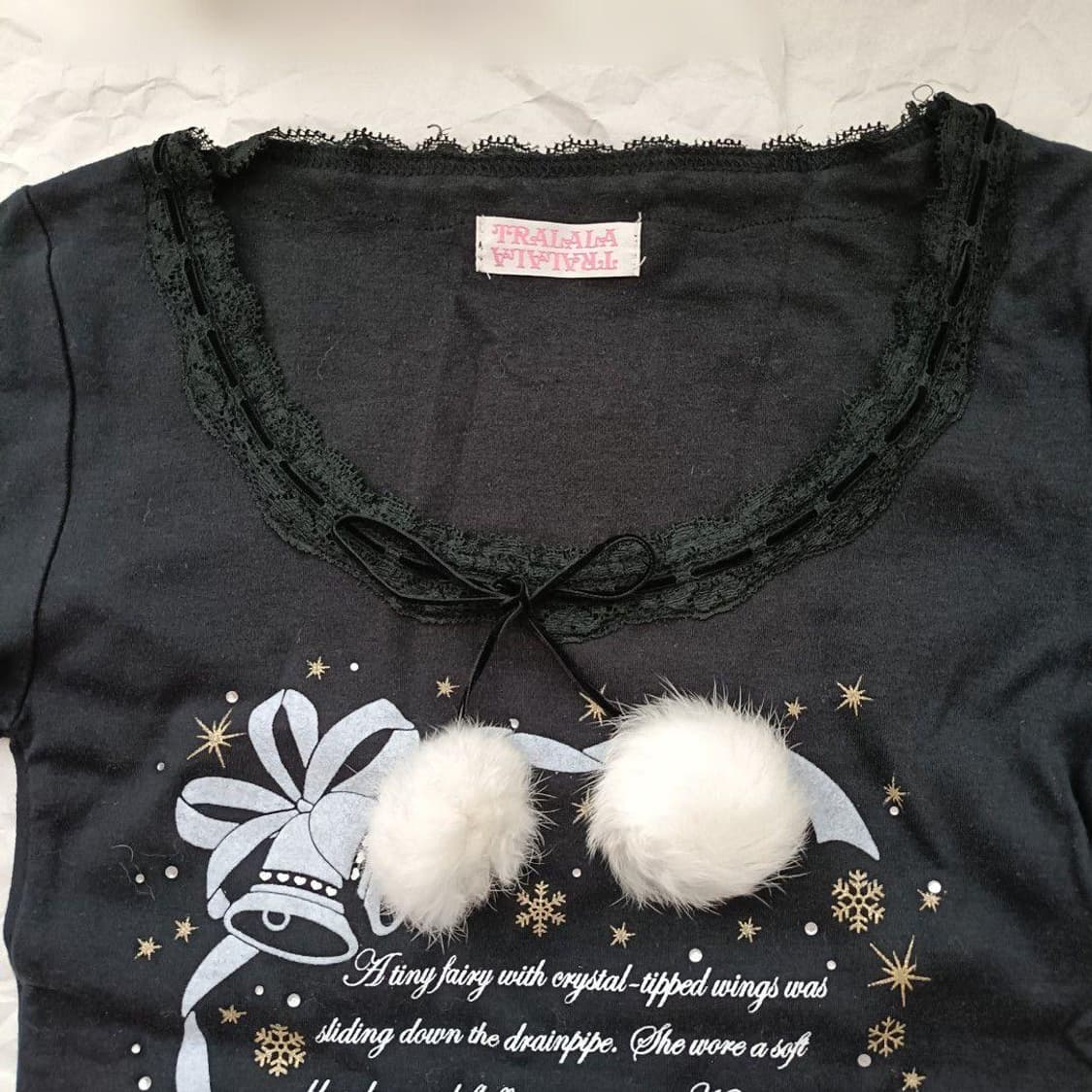 트랄라라 블랙 폼폼이 상의 탑 상품이미지2