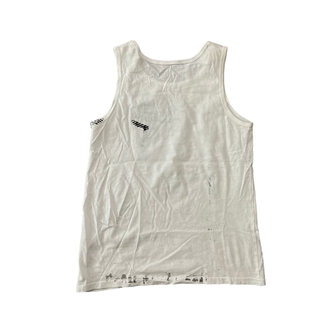 white printing sleeveless 상품이미지2
