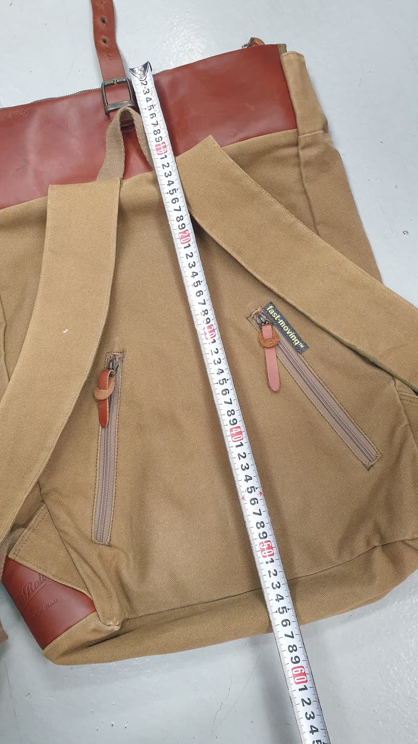 팩큰롤 캔버스 가죽 롤탑 백팩 상품이미지3