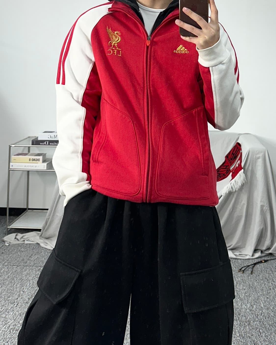 아디다스 07-08 리버풀 레드 트랙탑 져지 L 상품이미지3