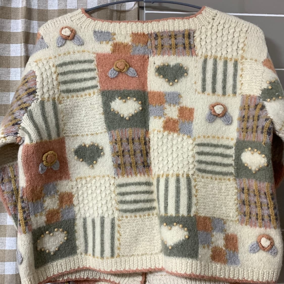 빈티지 패치패턴 cp 가디건 상품이미지3