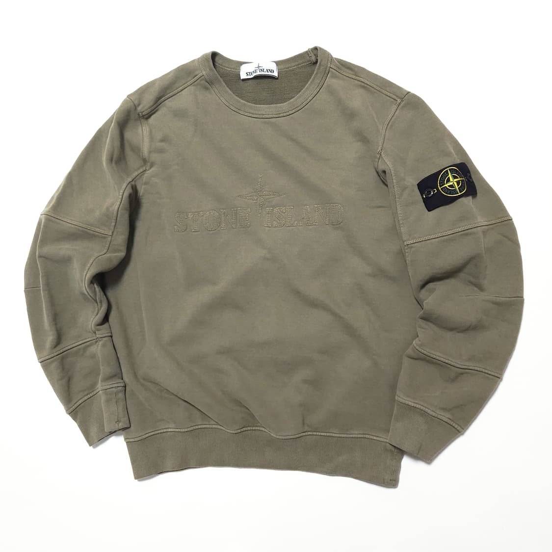 스톤아일랜드 와펜 가먼트다이 스웻셔츠 맨투맨 상품이미지1