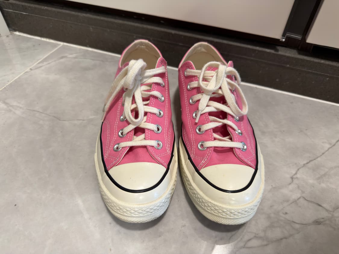 컨버스 척70 로우 빈티지 캔버스 핑크 250사이즈 상품이미지1