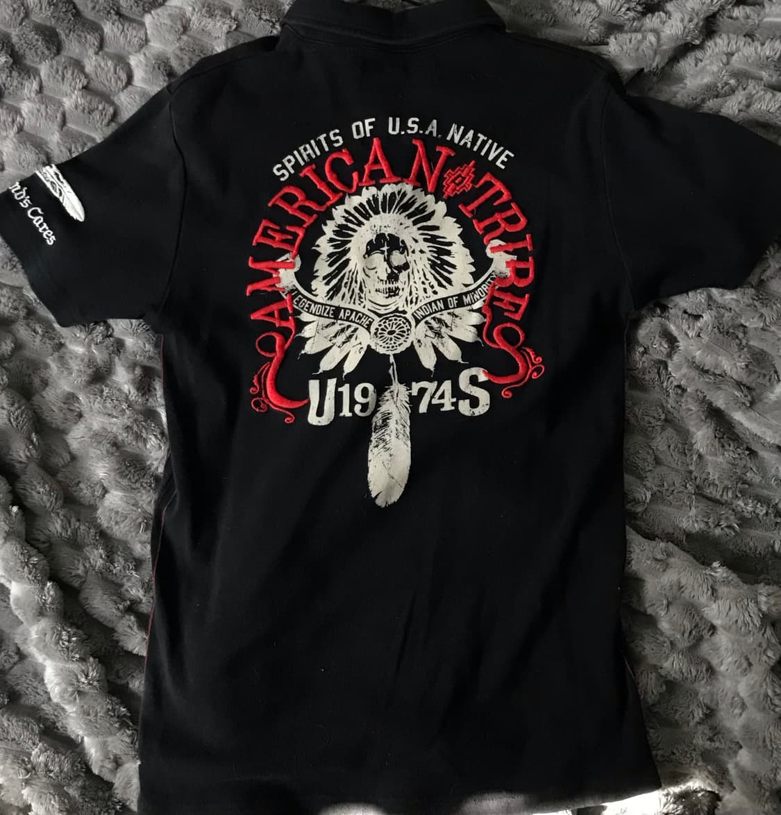 일본빈티지 펑크 카라 반팔티 상품이미지2