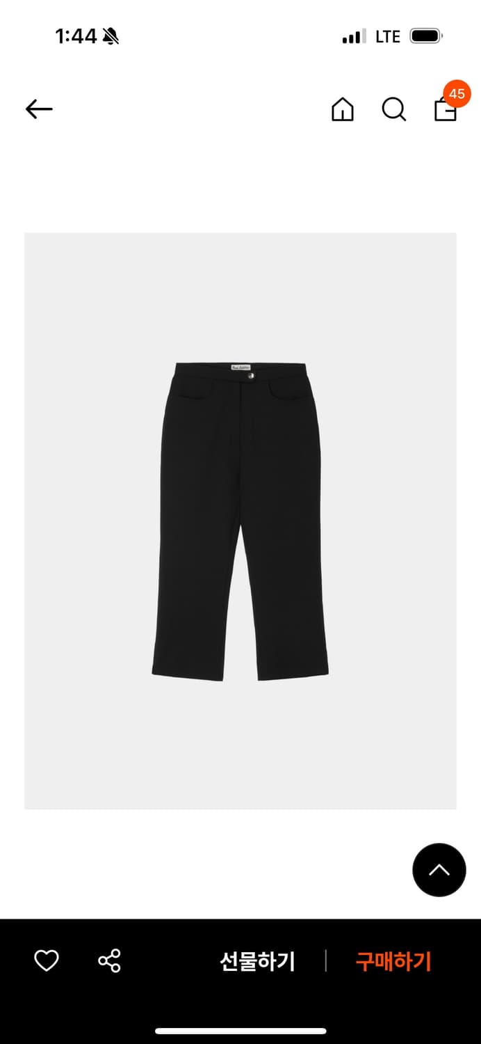 무드에디션 카프리팬츠 블랙 M 상품이미지2