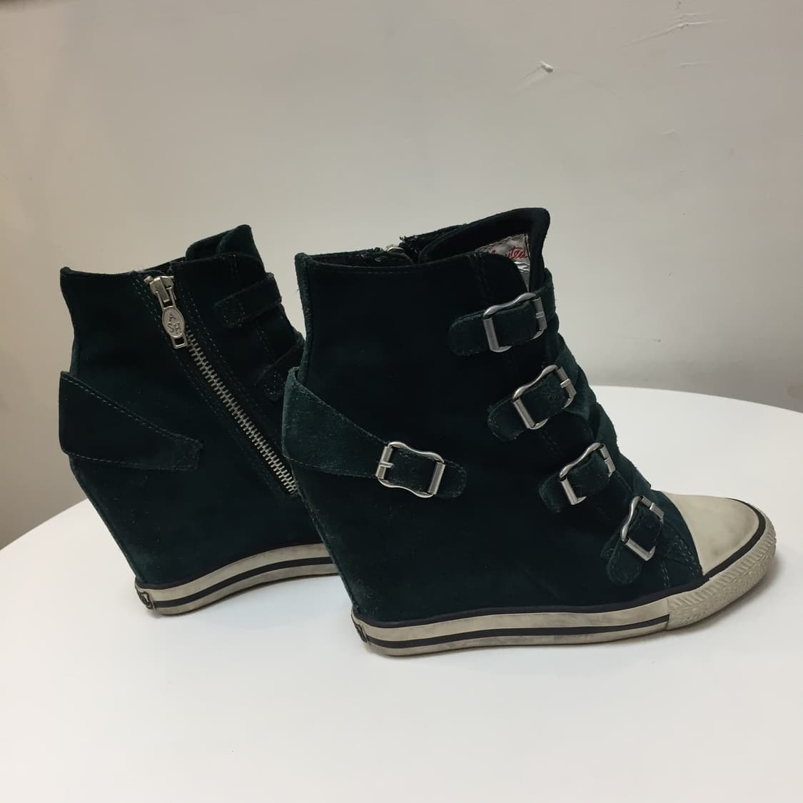 Ash 아쉬 그린 스웨이드 하이탑 웨지 스니커즈 상품이미지5
