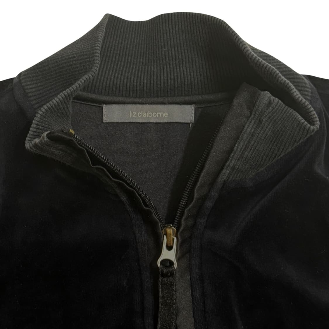 00s Liz Claiborne 벨루어 하이넥 집업 상품이미지3