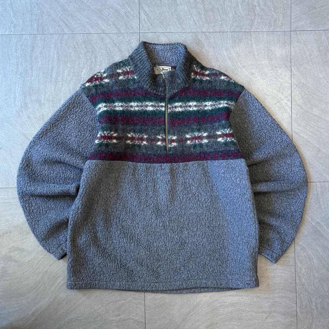 90s L.L.bean 90년대 미국 생산 엘엘빈 그레이 신칠라 풀오버  상품이미지1