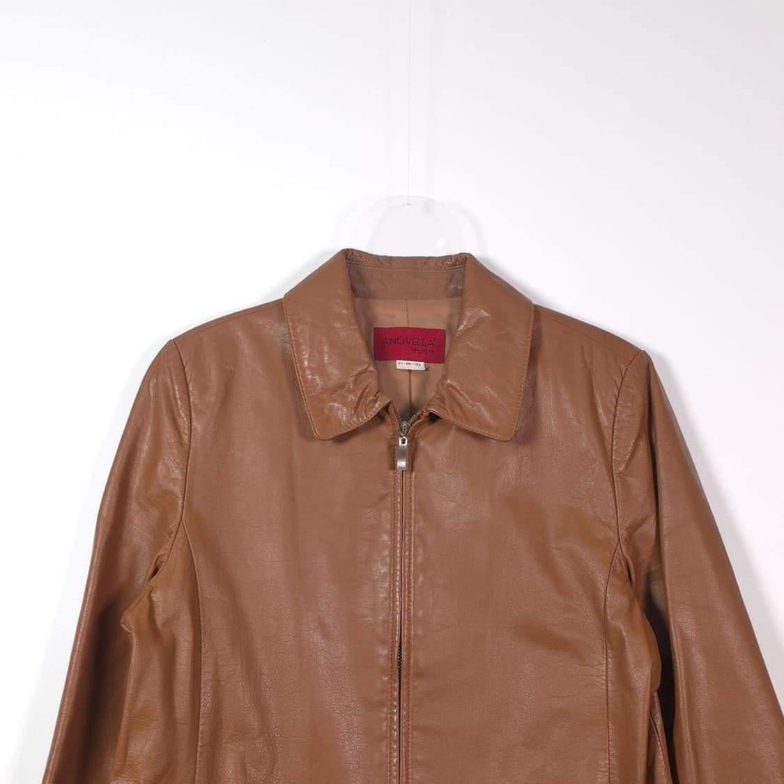 아노벨라 빈티지 리얼 양가죽 지퍼 자켓 브라운 상품이미지3