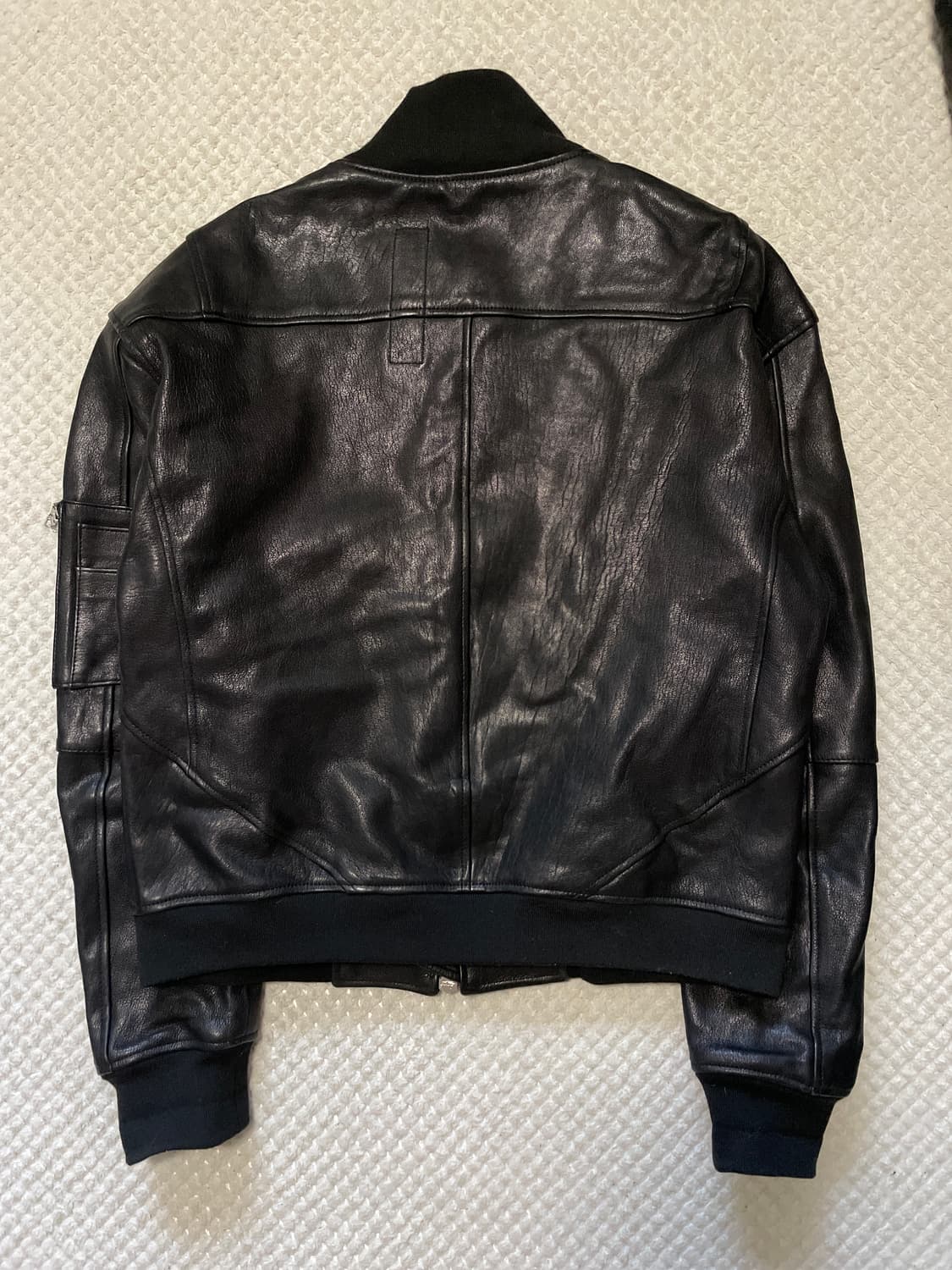 Xperiment 웨스턴 무드 2WAY 램스킨 양가죽 절개 레더 자켓 상품이미지2