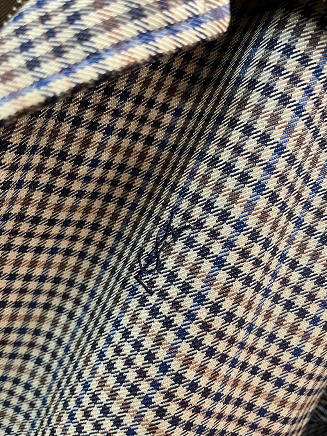 95-100) 입생로랑 건체크 블루종 자켓  상품이미지4