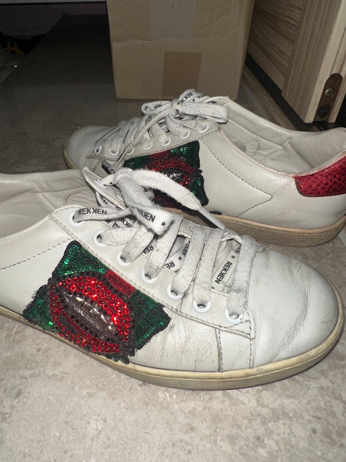 (정품) 구찌 빈티지 스터드 큐빅 디테일 운동화 갸루오네갸루 아쉬ash 상품이미지1