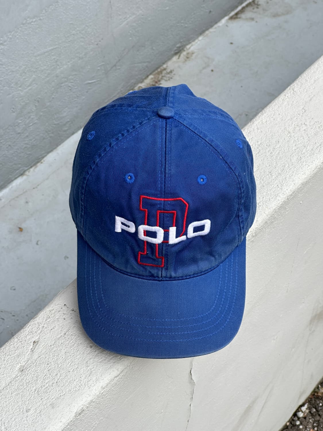 [F] 폴로 랄프로렌 빈티지 듀얼로고 빈티지 블루 볼캡 모자 상품이미지1