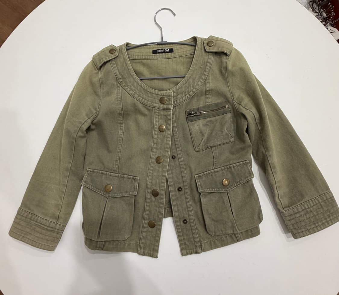 Y2K 밀리터리 견장 라운드넥 숏자켓 상품이미지5