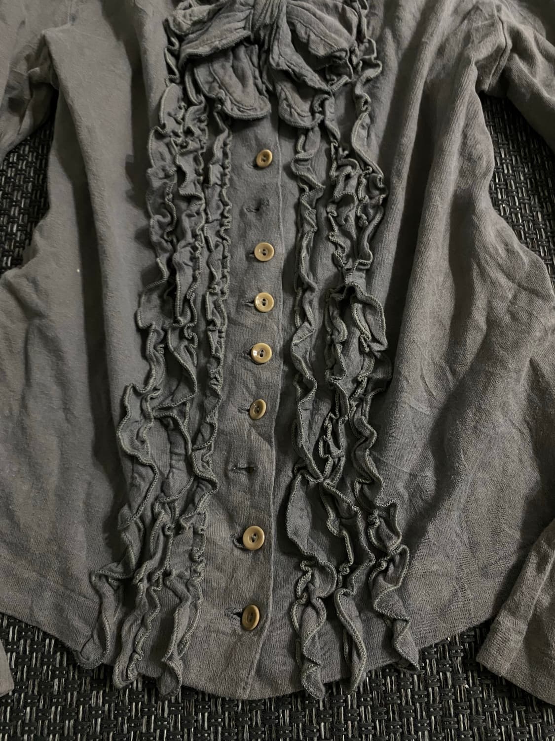 Big Ribbon Frill Detail Shirts 상품이미지5