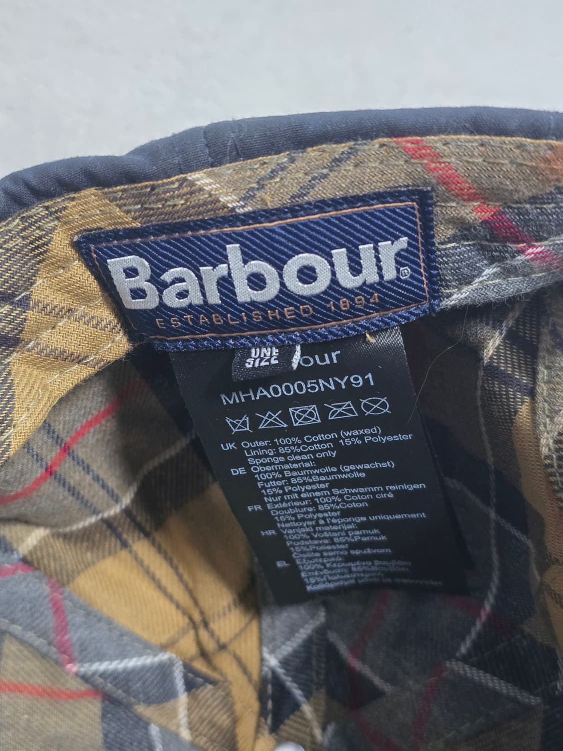 Barbour 바버 블랙 코튼 볼캡 모자 1size 상품이미지4