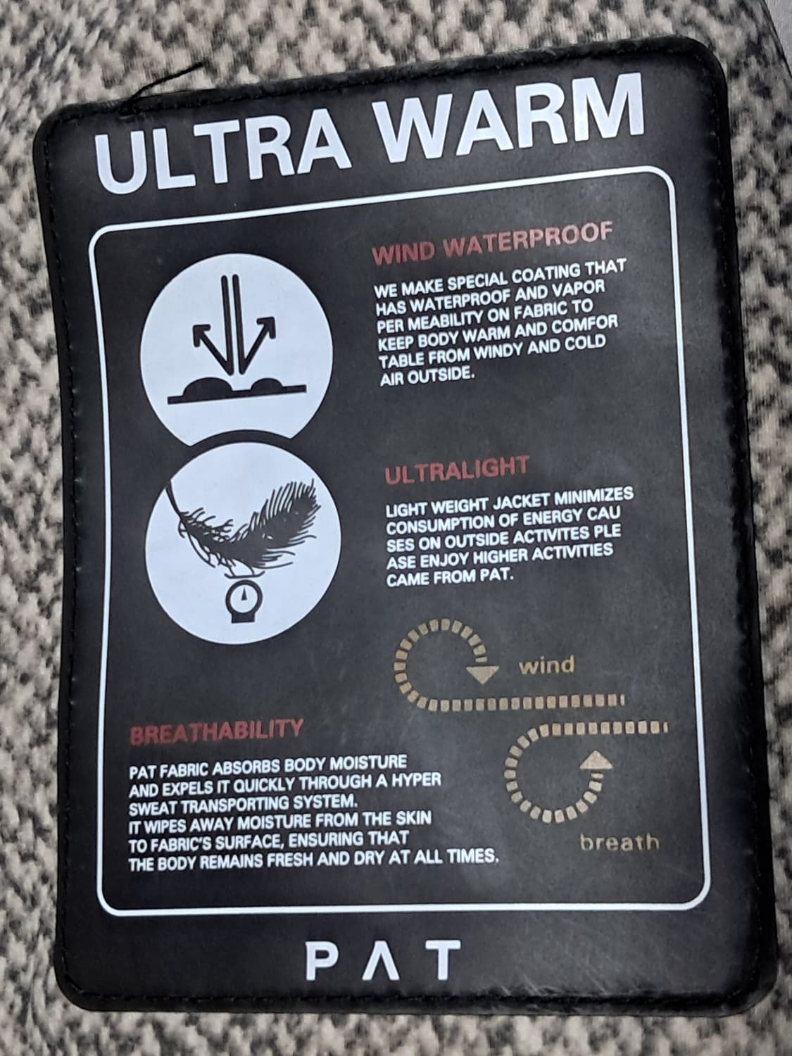 PAT 경량패딩 남성100  상품이미지7