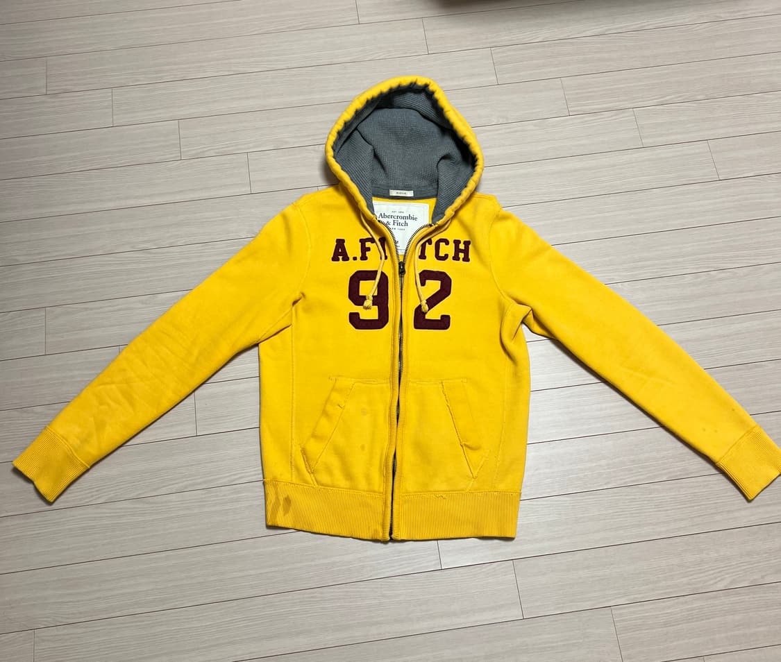 아베크롬비 앤 피치 A&F 92 후드 집업 옐로우 / M (정품) 상품이미지2