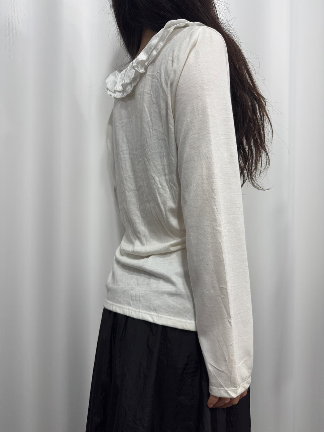white frill top 상품이미지3