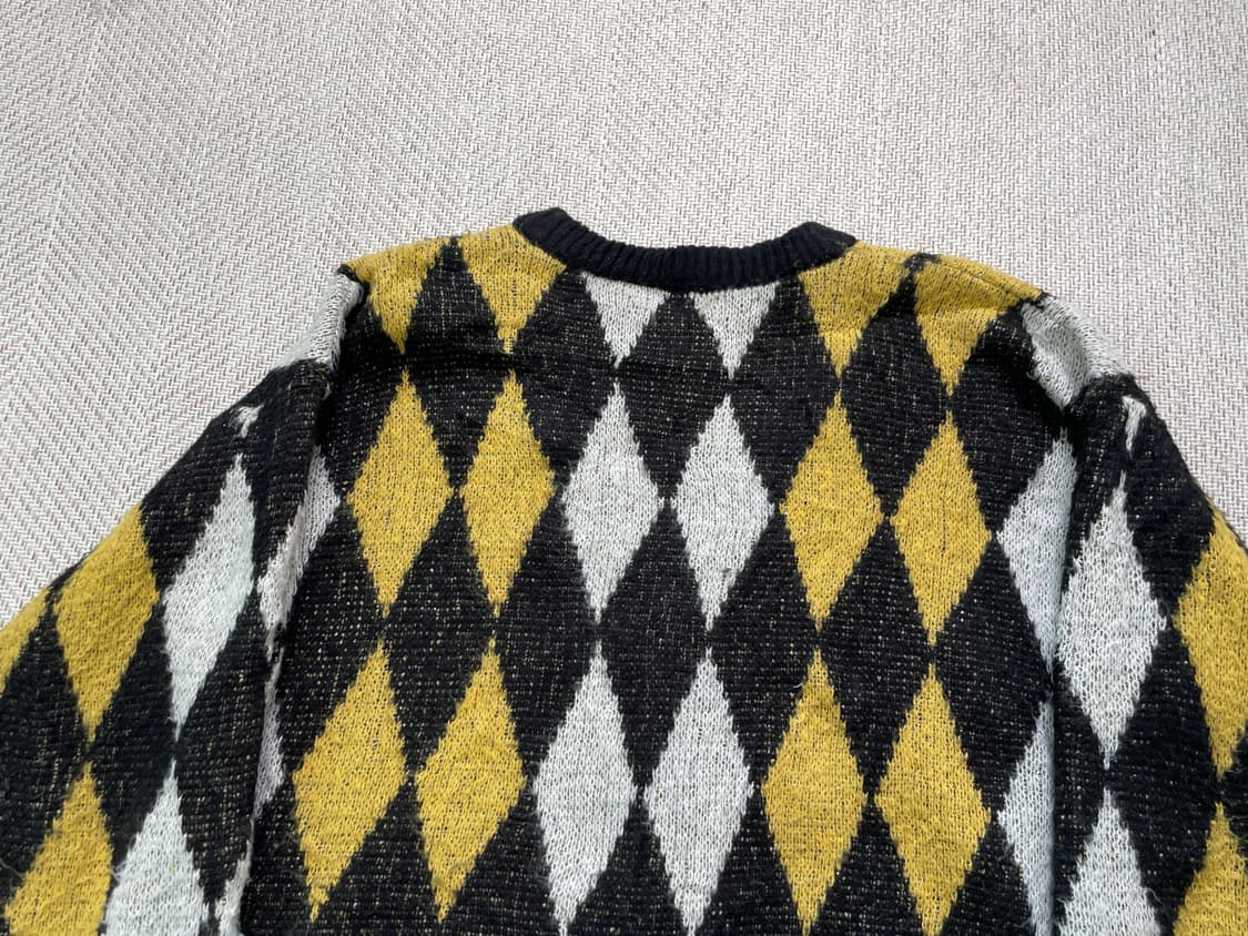 빈티지 모헤어 아가일패턴 가디건  J03907 상품이미지7